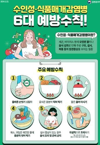 수인성·식품 매개 감염병 예방 포스터