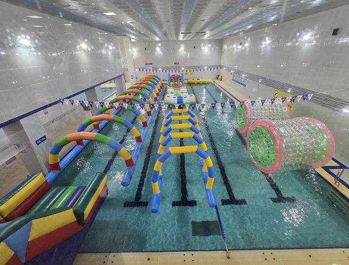 역삼청소년센터 수영장에 설치된 워터레이스 경기장