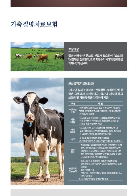 가축질병치료보험 안내문