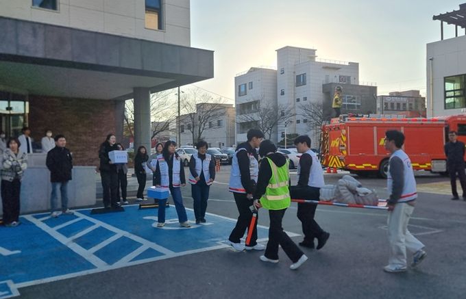 강릉시보건소, 합동 소방훈련 실시