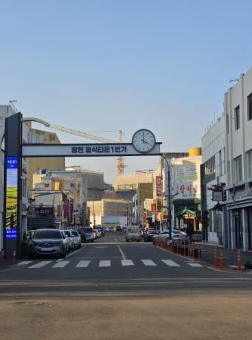 터미널 주변 장천2길 전신주 철거 후 모습