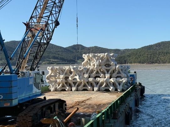 산란·서식장으로 이동하고 있는 인공어초