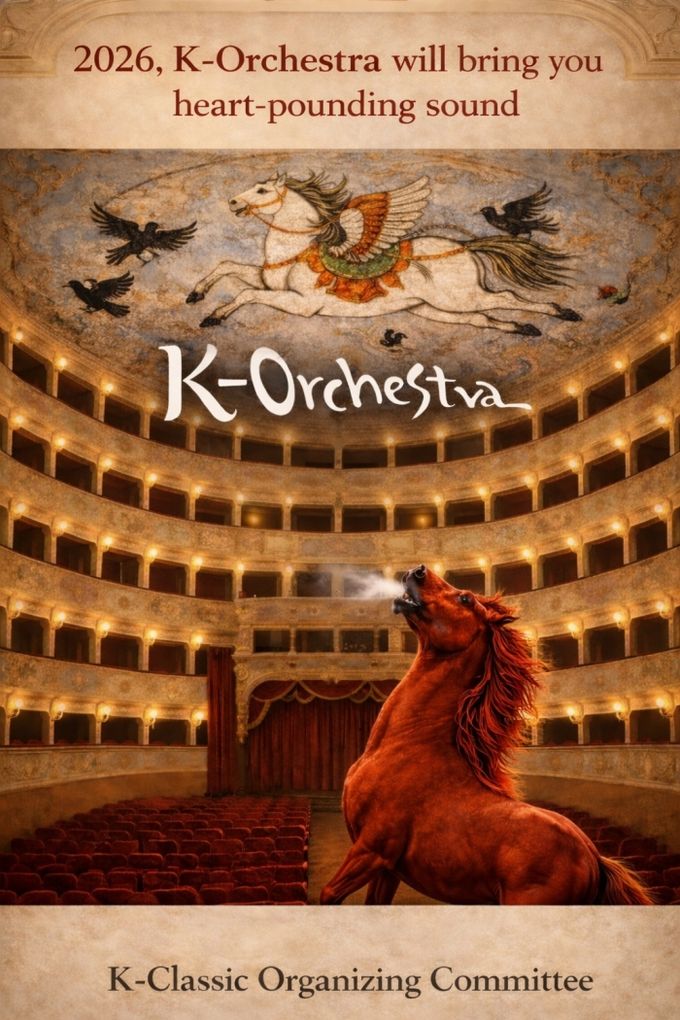 K오케스트라를 알리는 신년 인사 포스터