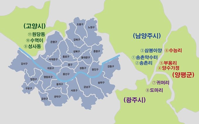 2026년 동행서울 친환경농장 위치도