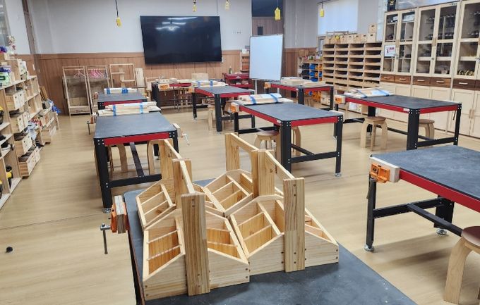 강원도 정선 목재문화체험장 실내 체험공간